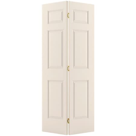Codel Doors 24" x 80" Primed 6-Panel Colonist Molded Hollow Core Bifold Door and Hardware 2068MHCCOLBF